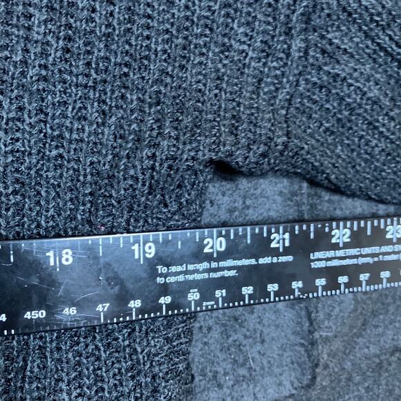 Express Womens Sweater Black Boat Neck Long Sleeve Knit Tunic Cotton Blend M - Picture 8 of 12